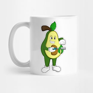 Avocado as Hairdresser with Razor Mug